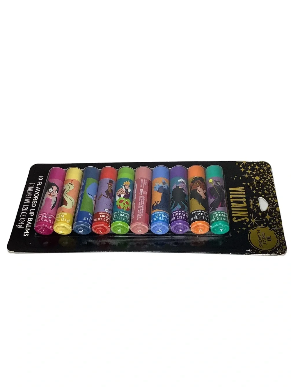 Disney Villains 10 Flavored Lip Balm Set By Taste Beauty